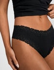 Jockey Parisienne Cotton Cheeky Brief, Black product photo View 03 S