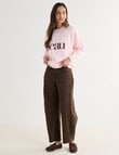Denim Republic Barrel Leg Jean, Chocolate Leopard product photo View 03 S