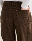 Denim Republic Barrel Leg Jean, Chocolate Leopard product photo View 05 S