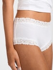 Jockey Parisienne Cotton Boyleg Brief, White product photo View 04 S