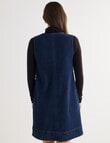Denim Republic Sleeveless Shift Dress, Inky Blue product photo View 02 S