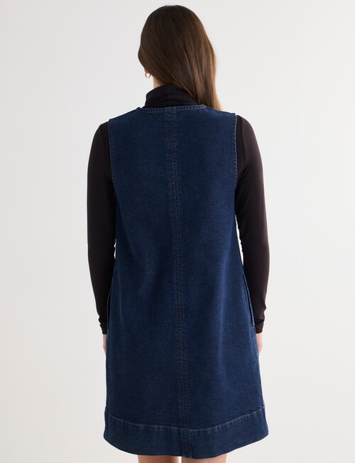 Denim Republic Sleeveless Shift Dress, Inky Blue product photo View 02 L
