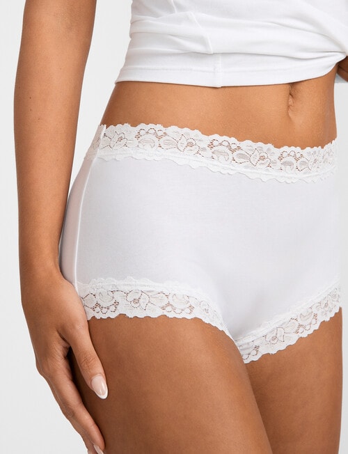Jockey Parisienne Cotton Full Brief, White product photo View 04 L