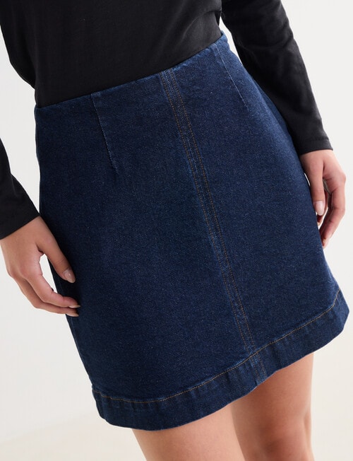 Denim Republic Mini Skirt, Inky Blue product photo