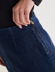Denim Republic Mini Skirt, Inky Blue product photo View 04 S