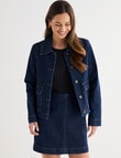 Denim Republic Cropped Patch Pocket Jacket, Inky Blue product photo View 06 S
