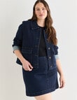 Denim Republic Cropped Patch Pocket Jacket, Inky Blue product photo View 12 S