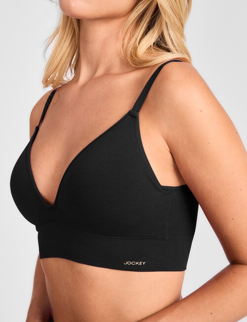 Jockey Skimmies Modal Long Line Bra, Black product photo View 02 L