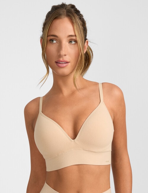 Jockey Skimmies Modal Long Line Bra, Nude product photo View 03 L