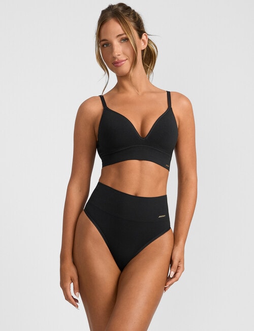 Jockey Skimmies Modal Hi Gee Brief, Black product photo View 03 L