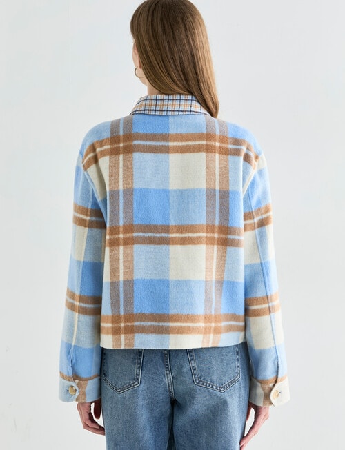 Zest Contrast Check Jacket, Blue Check product photo View 02 L