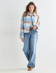 Zest Contrast Check Jacket, Blue Check product photo View 03 S