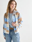 Zest Contrast Check Jacket, Blue Check product photo View 07 S