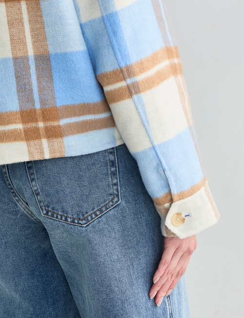 Zest Contrast Check Jacket, Blue Check product photo View 08 L