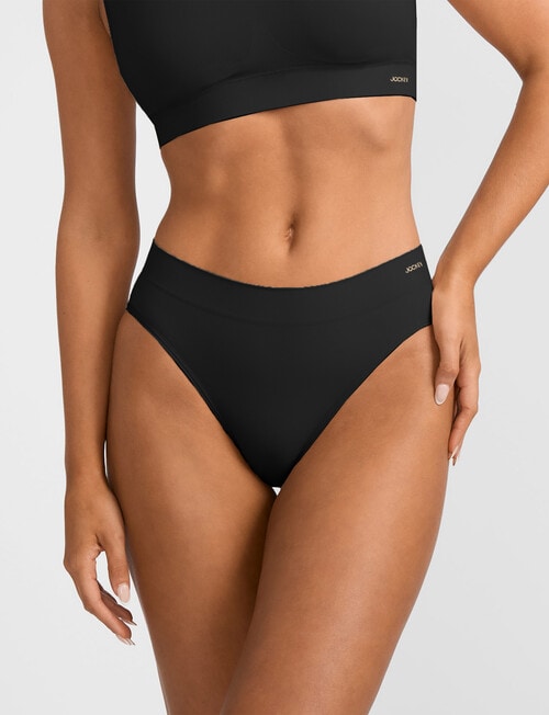 Jockey Skimmies Smooth Hi Cut Brief, Black product photo