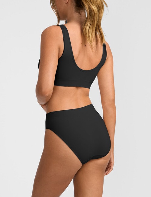 Jockey Skimmies Smooth Hi Cut Brief, Black product photo View 02 L