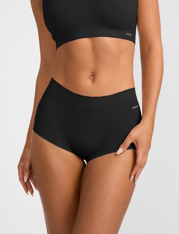 Jockey Skimmies Smooth Boyshort Brief, Black product photo