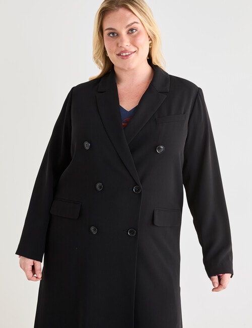 Studio Curve Longline Jacket, Black product photo View 04 L