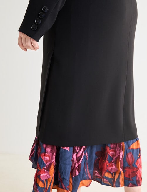 Studio Curve Longline Jacket, Black product photo View 06 L