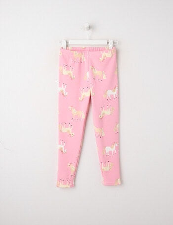 Mac & Ellie Pony Full Length Cosy Fleece Leggings, Blush product photo