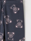 Mac & Ellie Bear Full Length Cosy Fleece Leggings, Charcoal product photo View 02 S