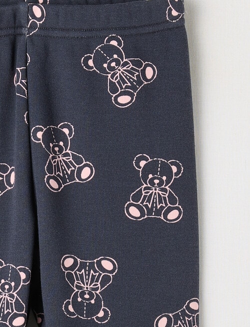 Mac & Ellie Bear Full Length Cosy Fleece Leggings, Charcoal product photo View 02 L