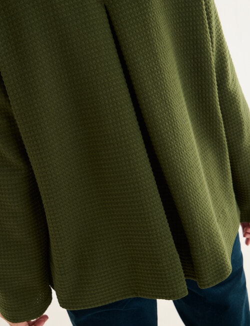 Ella J Textured Long Sleeve Knit Top, Pine product photo View 05 L