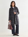 Ella J Coat, Navy Check product photo