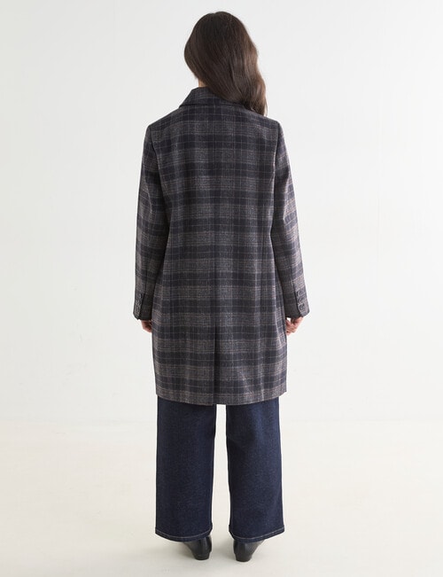 Ella J Coat, Navy Check product photo View 02 L