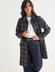 Ella J Coat, Navy Check product photo View 06 S