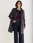 Ella J Coat, Navy Check product photo View 09 S