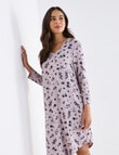 Whistle Sleep 3/4 T-Shirt Nightie, Dusk Print product photo