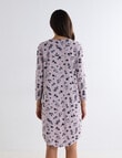Whistle Sleep 3/4 T-Shirt Nightie, Dusk Print product photo View 02 S