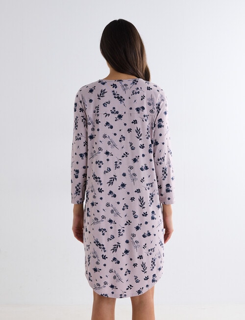 Whistle Sleep 3/4 T-Shirt Nightie, Dusk Print product photo View 02 L