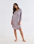 Whistle Sleep 3/4 T-Shirt Nightie, Dusk Print product photo View 03 S