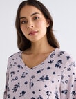 Whistle Sleep 3/4 T-Shirt Nightie, Dusk Print product photo View 04 S