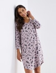 Whistle Sleep 3/4 T-Shirt Nightie, Dusk Print product photo View 05 S