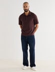 Gasoline Textured Polo Shirt, Chocolate product photo View 03 S