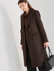 Whistle Longline Coat, Chocolate product photo