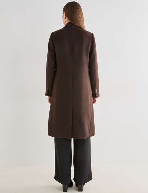 Whistle Longline Coat, Chocolate product photo View 02 L