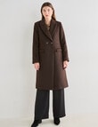 Whistle Longline Coat, Chocolate product photo View 03 S