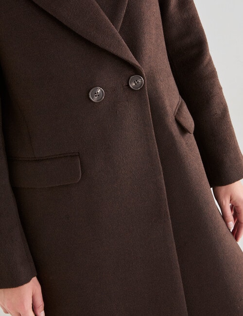 Whistle Longline Coat, Chocolate product photo View 05 L
