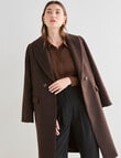 Whistle Longline Coat, Chocolate product photo View 06 S
