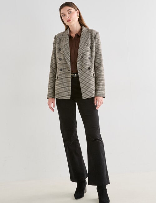 Whistle Houndstooth Blazer, Black Multi product photo View 03 L