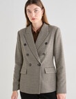 Whistle Houndstooth Blazer, Black Multi product photo View 05 S