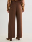 Whistle Fashion Straight Leg Pant, Regular Length Chocolate product photo View 02 S