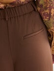 Whistle Fashion Straight Leg Pant, Regular Length Chocolate product photo View 05 S
