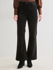 Whistle Velvet Flare Pant , Jet Black product photo View 02 S