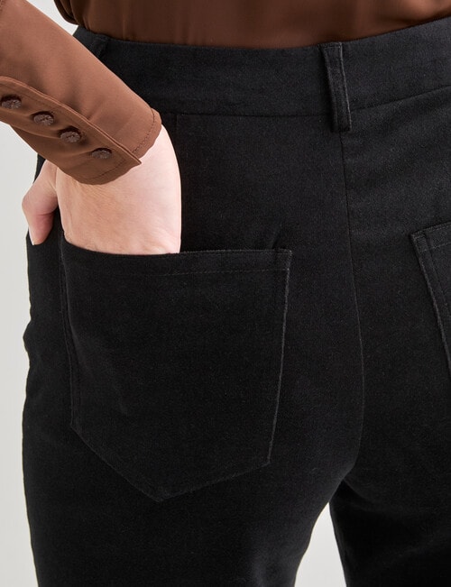 Whistle Velvet Flare Pant , Jet Black product photo View 04 L