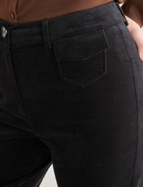 Whistle Velvet Flare Pant , Jet Black product photo View 05 L